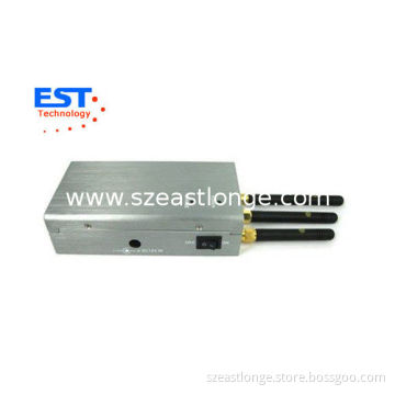 3g / 2g Handheld Cell Phone Signal Jammer Blocker Est-808hc With 3 Antenna